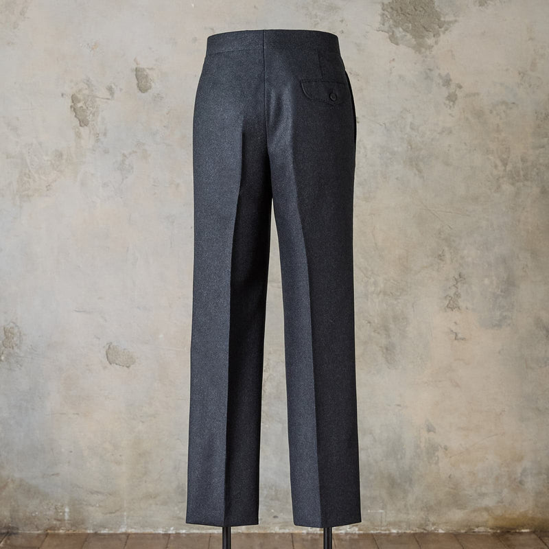 RTW FACTORY MADE WOOL FLANNEL DRESS TROUSERS