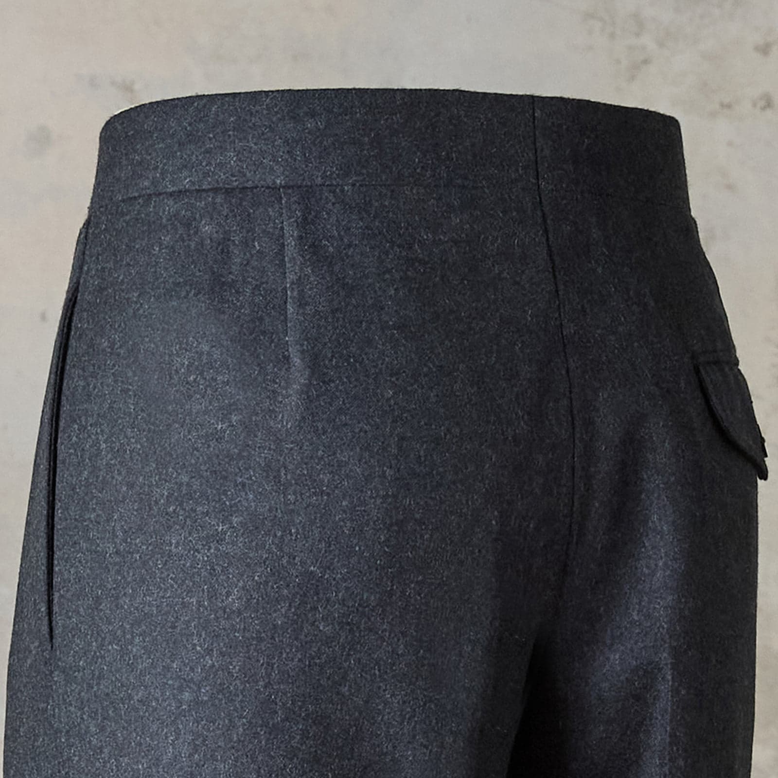 IGT WOOL FLANNEL DRESS TROUSERS | IGTF005-002 – 五十嵐