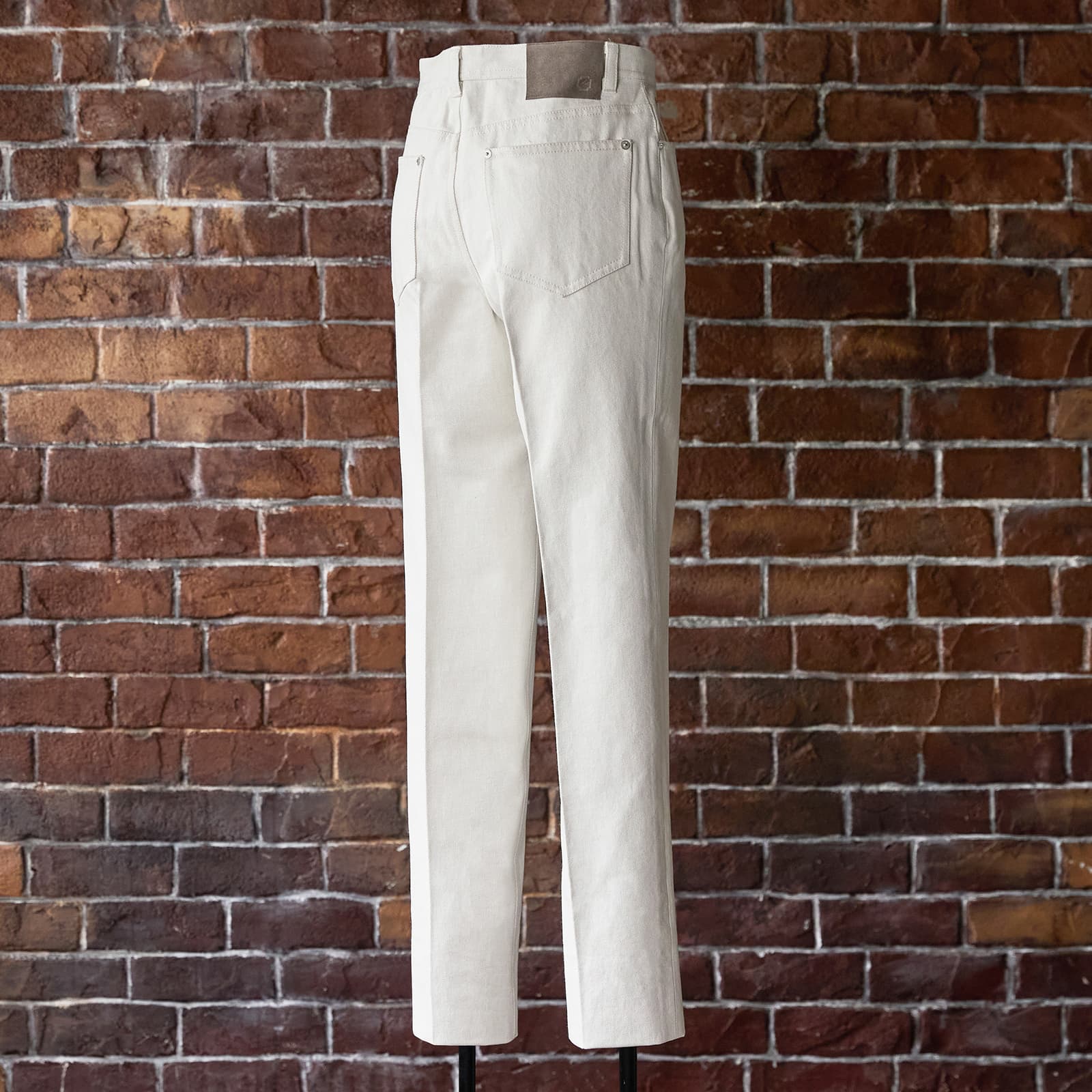 美品　G&F Co. TROUSERS ホワイト 32 トラウザーズ G&F Co.- HERRINGBONE TROUSER _ NAVY – BITTERS STORE