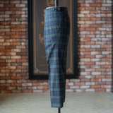 IGT BLACK WATCH 2PLEATED COTTON TROUSERS