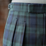 IGT BLACK WATCH 2PLEATED COTTON TROUSERS