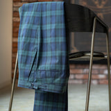 IGT BLACK WATCH 2PLEATED COTTON TROUSERS