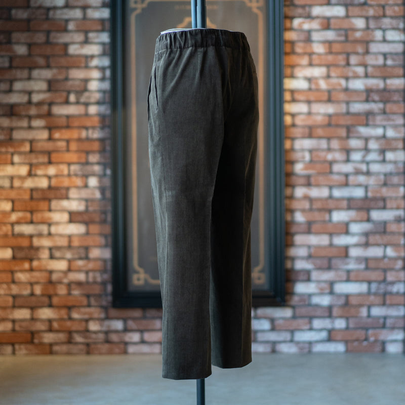 IGT DARK BROWN CORDUROY STRAIGHT EASY TROUSERS