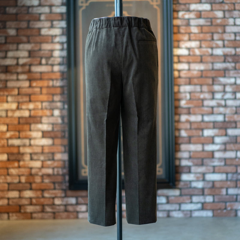 IGT DARK BROWN CORDUROY STRAIGHT EASY TROUSERS