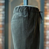 IGT DARK BROWN CORDUROY STRAIGHT EASY TROUSERS