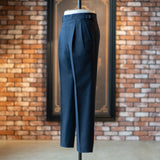 IGT MARLING&EVANS HOUNDS TOOTH FLANNEL TAPERED TROUSERS