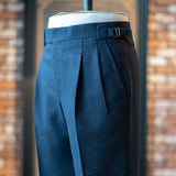 IGT MARLING&EVANS HOUNDS TOOTH FLANNEL TAPERED TROUSERS