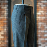 IGT VBC GRAY FLANNEL TAPERED TROUSERS