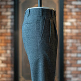 IGT VBC GRAY FLANNEL TAPERED TROUSERS