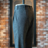 IGT VBC GRAY FLANNEL TAPERED TROUSERS