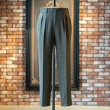 IGT MARLING & EVANS GLEN CHECK FLANNEL TAPERED TROUSERS