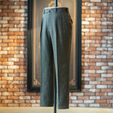 IGT MARLING & EVANS GLEN CHECK FLANNEL TAPERED TROUSERS