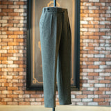 IGT MARLING & EVANS GLEN CHECK FLANNEL TAPERED TROUSERS