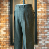 IGT MARLING & EVANS GLEN CHECK FLANNEL TAPERED TROUSERS