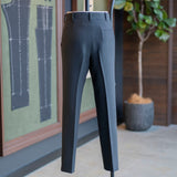 IGT STRETCH WOOL 2PLEATS TAPERED TROUSERS