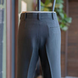 IGT STRETCH WOOL 2PLEATS TAPERED TROUSERS