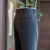 IGT STRETCH WOOL 2PLEATS TAPERED TROUSERS