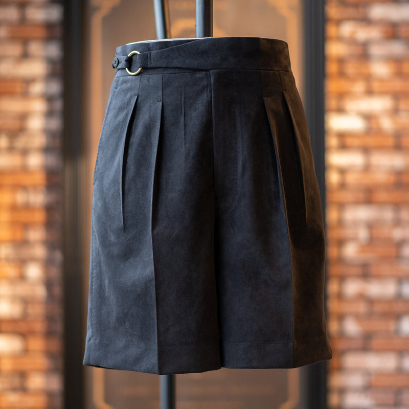 O-RING ULTRASUEDE 2PLEATED SHORTS