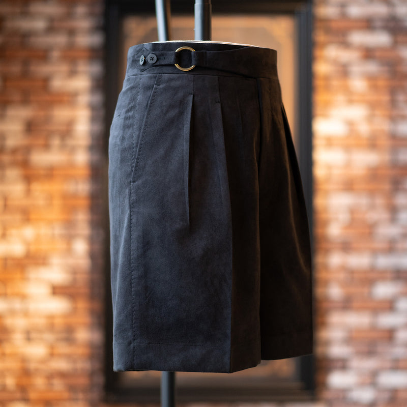 O-RING ULTRASUEDE 2PLEATED SHORTS