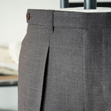 IGT DARK BROWN FRESCO TROUSERS
