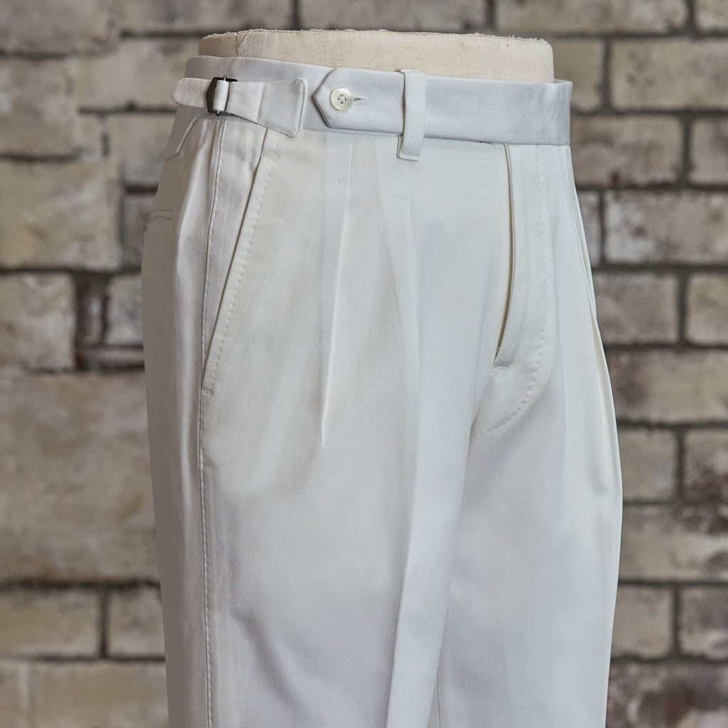 IGT FACTORY COTTON SIDE ADJUSTERS WHITE | IGTF002-004 – 五十嵐トラウザーズ 公式サイト