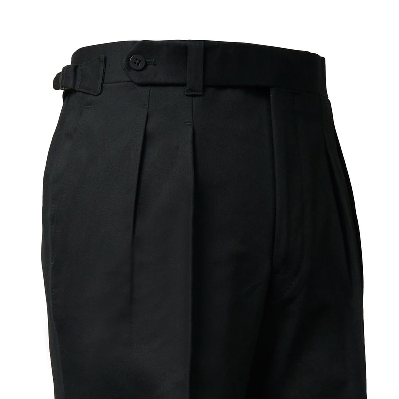 IGT COTTON CHINO SIDE ADJUSTER TROUSERS BLACK | IGTF2026-02-03