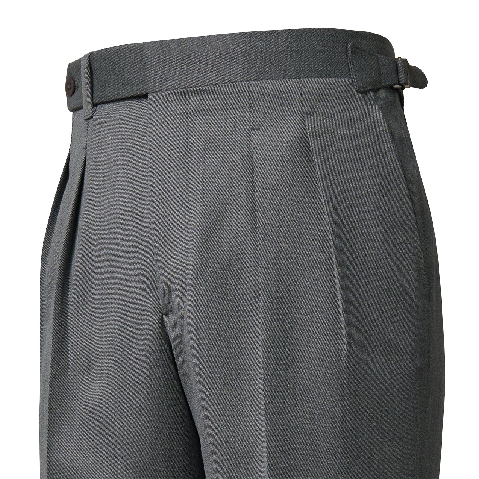 IGT COVERT CLOTH SIDE ADJUSTER TROUSERS CHARCOAL GRAY | IGTF2026