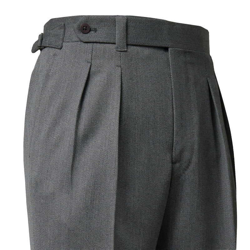 IGT COVERT CLOTH SIDE ADJUSTER TROUSERS CHARCOAL GRAY | IGTF2026