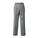 IGT COVERT CLOTH SIDE ADJUSTER TROUSERS LIGHT GRAY