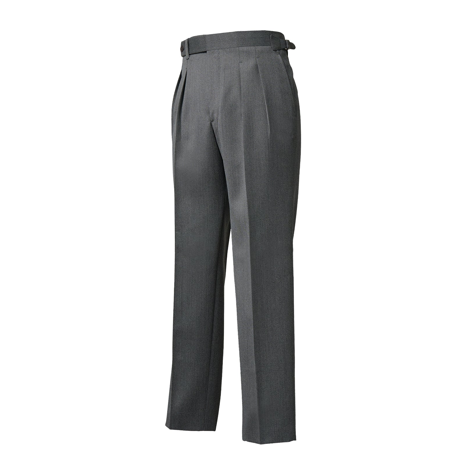 IGT COVERT CLOTH SIDE ADJUSTER TROUSERS CHARCOAL GRAY | IGTF2026