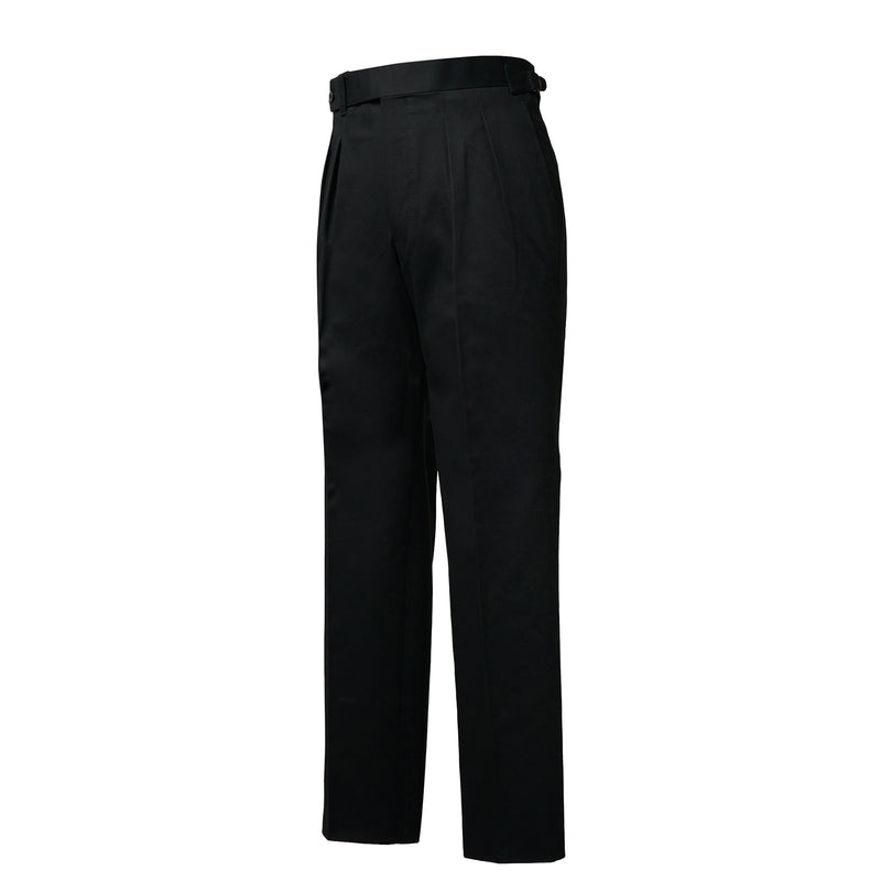IGT COTTON CHINO SIDE ADJUSTER TROUSERS BLACK | IGTF2026-02-03