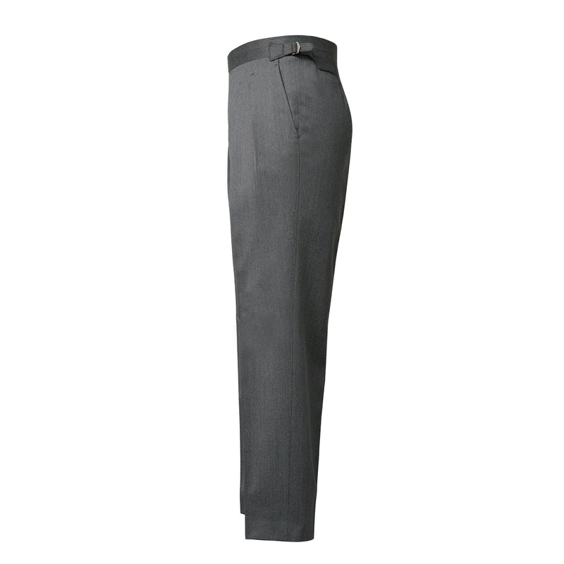 IGT COVERT CLOTH SIDE ADJUSTER TROUSERS CHARCOAL GRAY | IGTF2026