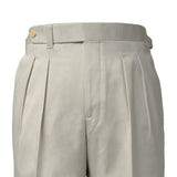 IGT COTTON CHINO SIDE ADJUSTER TROUSERS IVORY