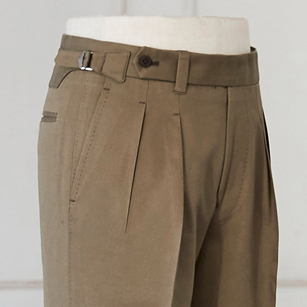 【関税込み】Gentle Fullness オフホワイト Found トラウザーズ IGT FACTORY COTTON SIDE ADJUSTERS KHAKI | IGTF001-003