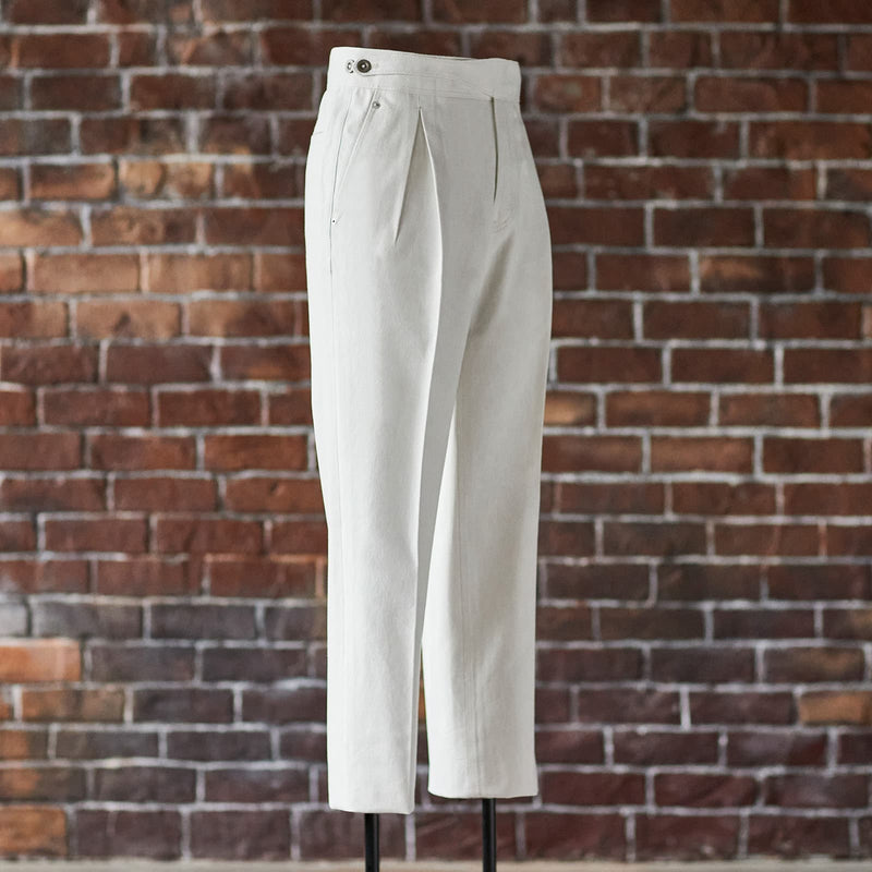 IGT WHITE DENIM SERIES DENIM GURKHA TROUSERS