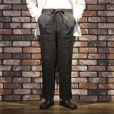 IGT BLACK LINEN EASY TROUSERS