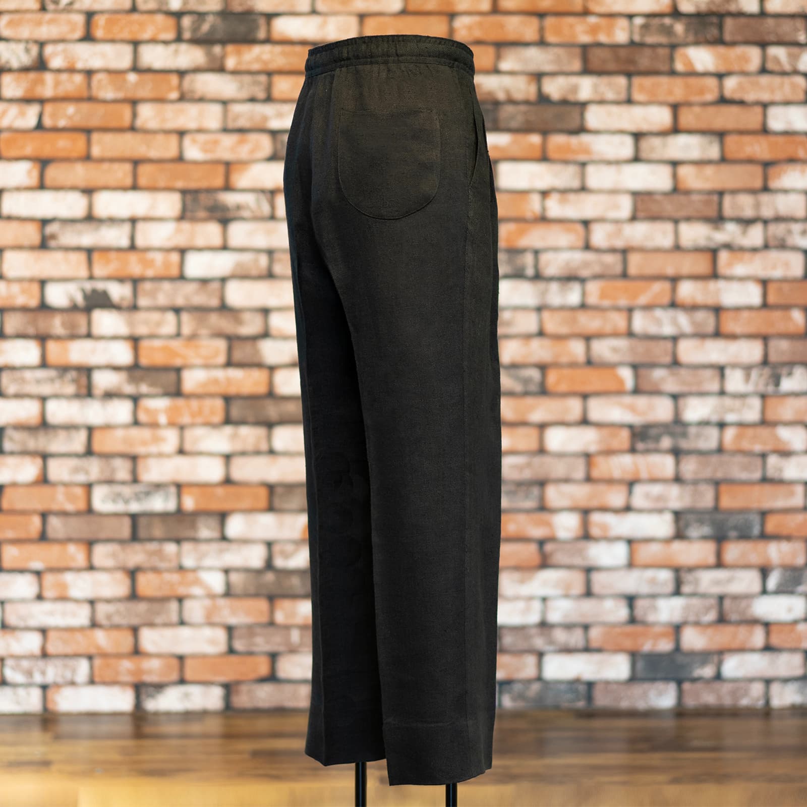 IGT BLACK LINEN EASY TROUSERS – 五十嵐トラウザーズ 公式サイト